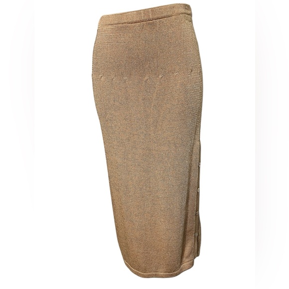 Casa Kaos Knit Midi Skirt Side buttoned Slit Medium - Picture 1 of 5